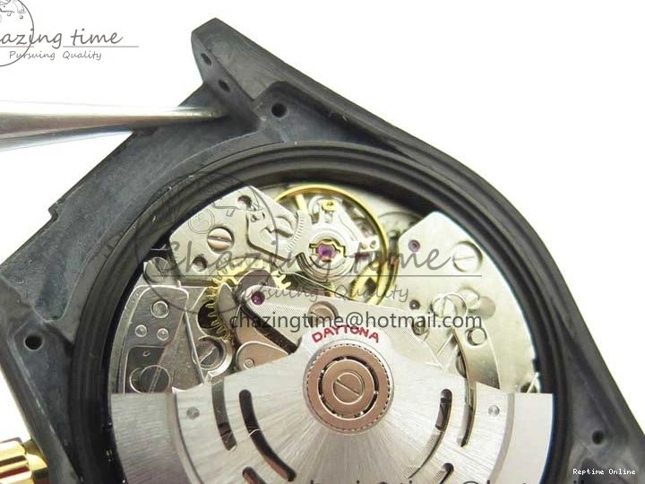 0413 ComfortFit Daytona DIW Carbon OMF Best Edition Blue Pink White Dial on White Nylon Strap A 2833